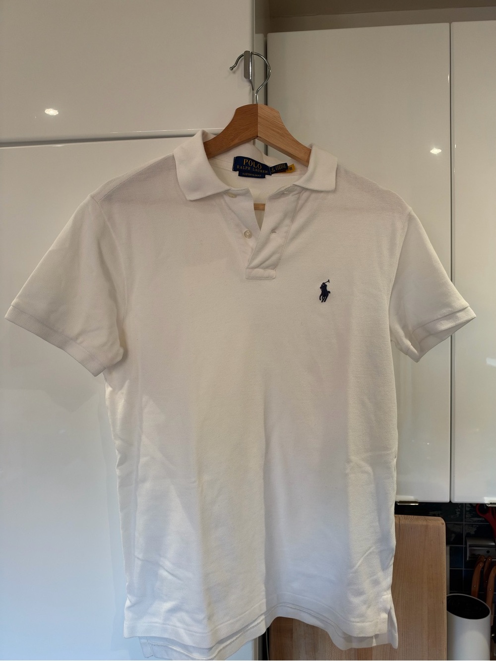 Polo by Ralph Lauren White Short-Sleeve Polo with Navy Pony